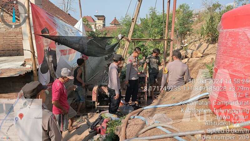 Polres Tulungagung bangun sumur bor