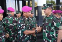 Dankodiklatal Letjen TNI Marinir Nur Alamsyah terima kunjungan Danpasmar-2 Brigjen TNI Marinir Nanang Saefulloh