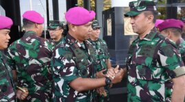 Dankodiklatal Letjen TNI Marinir Nur Alamsyah terima kunjungan Danpasmar-2 Brigjen TNI Marinir Nanang Saefulloh