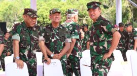 Dankodiklatal Letjen TNI Marinir Nur Alamsyah hadiri apel gelar pasukan pengamanan VVIP pelantikan Presiden dan Wapres RI