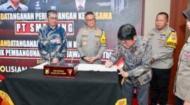 Polda Jatim bersama PT Smelting dan Bank Jatim tandatangani kerjasama