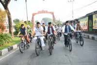 Polres Mojokerto Gowes bareng Forkopimda peringati hari Santri Nasional