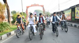 Polres Mojokerto Gowes bareng Forkopimda peringati hari Santri Nasional