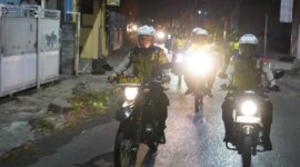 Polres Mojokerto Kota bersama Kodim 0815 Mojokerto gelar patroli skala besar jaga Kamtibmas