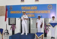 Dansatdik-2 Kodiklatal Kolonel Laut (P) Teddy Barata saat pimpin sertijab