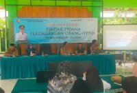 Polsek Ngasem bersama Disnaker gelar sosialisasi TPPO