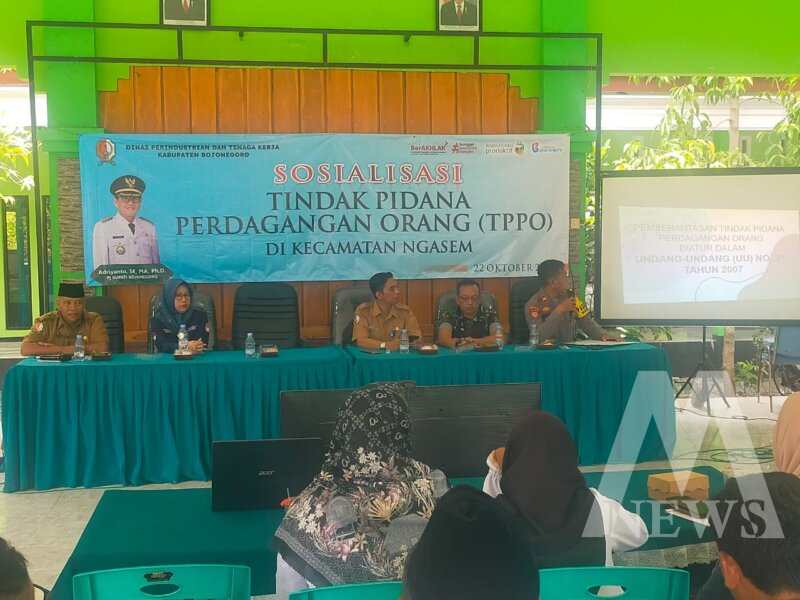 Polsek Ngasem bersama Disnaker gelar sosialisasi TPPO