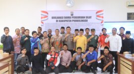Perguruan Silat Gelar Ikrar Kesepakatan dan Komitmen Damai di Polres Probolinggo
