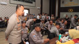 Polres Kediri Kota Rikkes untuk pengamanan TPS Pilkada 2024