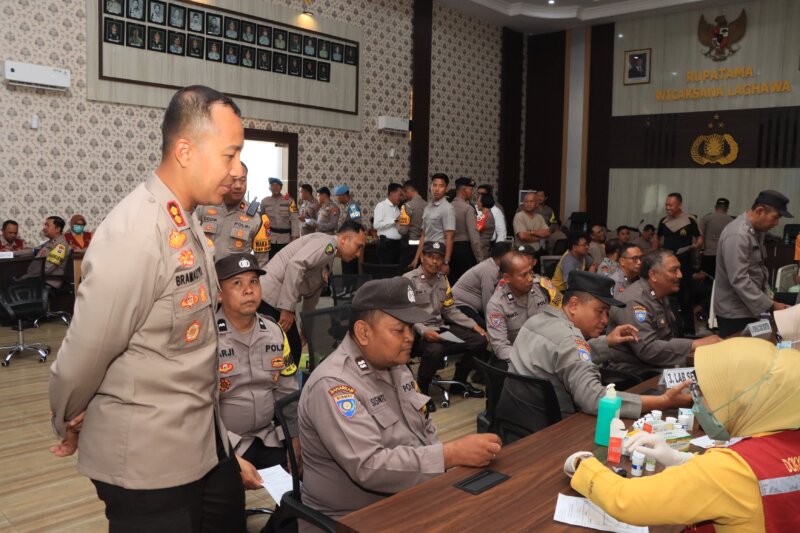 Polres Kediri Kota Rikkes untuk pengamanan TPS Pilkada 2024