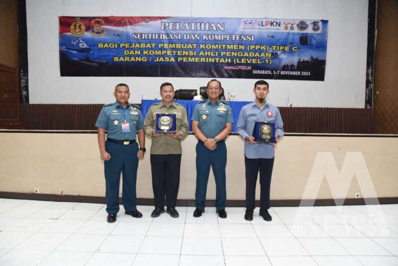 Dirum Kodiklatal Laksma TNI Sunarto buka sertifikasi kompetensi dan PPK type C