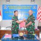 Dankodikmar Kodiklatal Brigjen TNI Marinir Samson Sitohang lakukan memorandum sertijab ke Brigjen TNI Marinir Ahmad Fajar