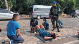 Siswa Dikba Hidros Kodiklatal angkatan 34 test kesamaptaan jasmani