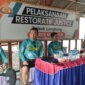 Kapolres Nganjuk AKBP Siswantoro saat gowes ke Polsek jajaran