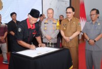 Polres Blitar bersama Forkompimda dan perguruan pencak silat Blitar Raya gelar Silaturahmi