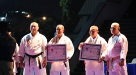 Dirdik Kodiklatal Brigjen TNI Marinir Francisco Simanjorang hadiri penutupan kejurnas Karate Piala Pangkoarmada RI 2024