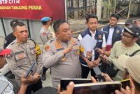 Kapolres Tanjung Perak AKBP Wiliam Cornelis Tanasale berikan keterangan