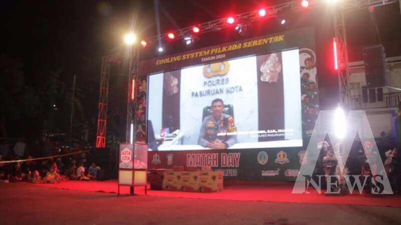 Polres Pasuruan Kota Gelar Nobar Timnas Indonesia Vs Saudi Arabia