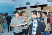 Kapolres Nganjuk AKBP Siswantoro cek TPS bersama Forkopimda