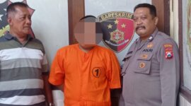 Polisi tangkap pelaku pencuri lempengan besi beserta barang buktinya