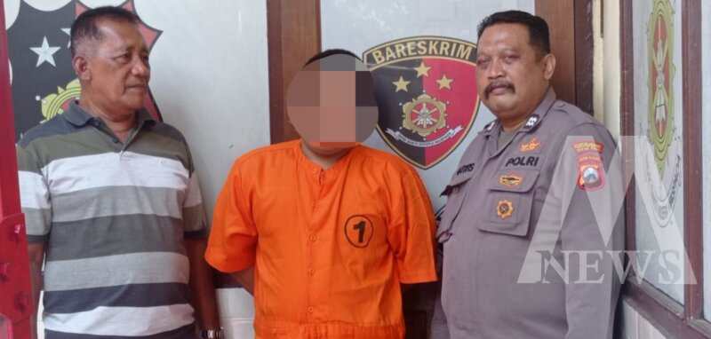 Polisi tangkap pelaku pencuri lempengan besi beserta barang buktinya