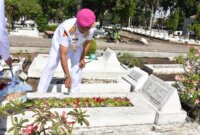 Dankodiklatal Letjen TNI Marinir Nur Alamsyah ziarah di TMP 10 November