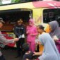Mobil si Sumeh Polres Pasuruan Kota beri bantuan korban banjir