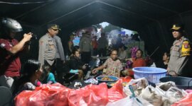 Polres Mojokerto Kota beri bantuan warga dan dirikan posko tanggap bencana