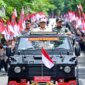 Presiden RI Prabowo Subianto didampingi Kapolri Jenderal Listyo Sigit Prabowo dan Panglima TNI Agus Subiyanto