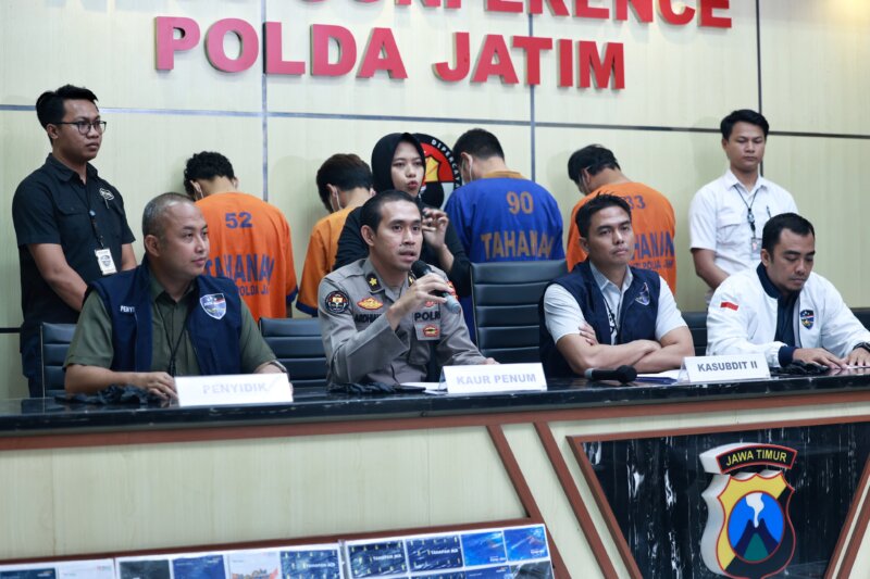 Polda Jatim bongkar Judi Online dan Sindikat TPPU Jaringan Internasional