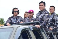 Dankodiklatal Letjen TNI Marinir Nur Alamsyah dampingi KASAL Laksamana TNI Dr. Muhammad Ali
