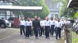 Dankodiklatal Letjen TNI Marinir Nur Alamsyah didampingi Wadan Kodiklatal Laksda TNI I Gung Putu Alit Jaya