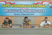 Kapolres Nganjuk AKBP Siswantoro gelar rakor eksternal jelang Nataru