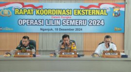 Kapolres Nganjuk AKBP Siswantoro gelar rakor eksternal jelang Nataru