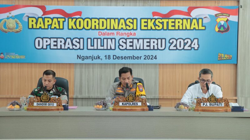 Kapolres Nganjuk AKBP Siswantoro gelar rakor eksternal jelang Nataru