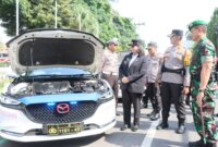 Polres Kediri Kota AKBP Bramastyo Priaji gelar apel pasukan di hadiri Pj Walikota Kediri Dr. Ir. Zanariah