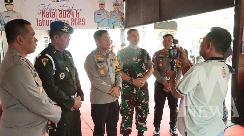 Kapolres Nganjuk AKBP Siswantoro dan Forkopimda cek Pospam dan posyan jelang Nataru