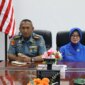 Dansatdik - 4 Manado Kodiklatal Kolonel Marinir Hendy Dwi Bayu Ardiyanto didampingi Ny. Yuyun Hendy Dwi Bayu Ardiyanto