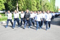 Dankodiklatal Letjen TNI Marinir Nur Alamsyah saat olahraga