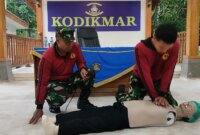 Lattek Satgas Dikko 175 Marinir tangani kegawatdaruratan