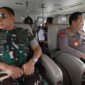 Kapolri Jenderal Listyo Sigit Prabowo bersama Panglima TNI Agus Subiyanto cek jalur lalulintas via udara