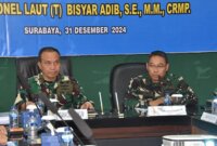 Dankodikdukum Kodiklatal Laksma TNI Dr. Taufik Arief bersama Kolonel laut (T) Bisyar Adib