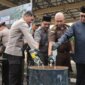 Kapolres Nganjuk AKBP Siswantoro bersama Forkopimda gelar pemusnahan BB