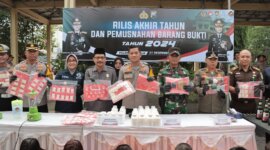 Polres Nganjuk ungkap peredaran Narkotika dan pemusnahan BB