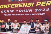 Polres Pelabuhan Tanjung Perak ungkap kasus kriminal akhir tahun