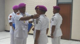 Dankodikmar Kodiklatal Brigjen TNI Marinir Ahmad Fajar pimpin sertijab Wadan Kodikmar