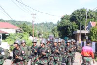 Siswa Dikmata PK 44/2 Satdik-4 Manado latihan teknis ketahanan mars