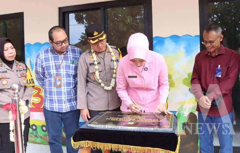 Kapolres Blitar AKBP Wiwit Adisatria resmikan TK Kemala Bhayangkari 45