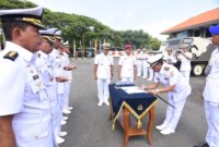 Dankodikdukum Kodiklatal Kolonel Laut (T) Bisyar Adib pimpin sertijab