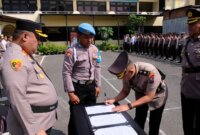 Kapolres Pelabuhan Tanjung Perak AKBP Wiliam Cornelis Tanasale pimpin sertijab